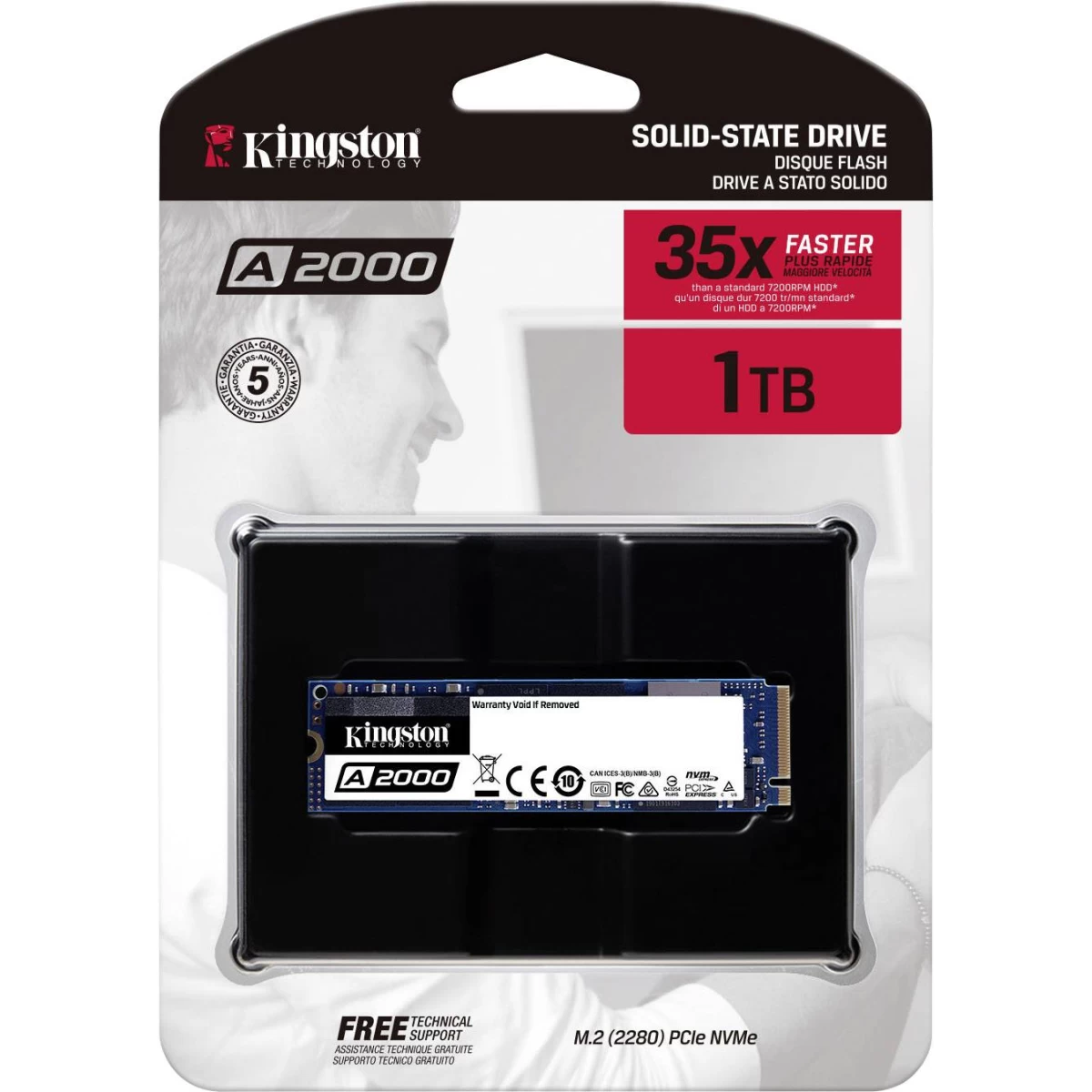 Kingston A2000 1TB SSD M.2 PCIe NVMe photo