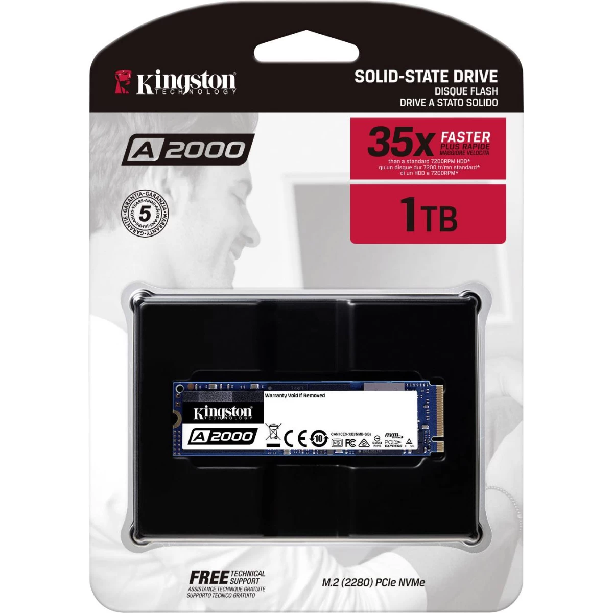 Kingston A2000 1TB SSD M.2 PCIe NVMe photo 