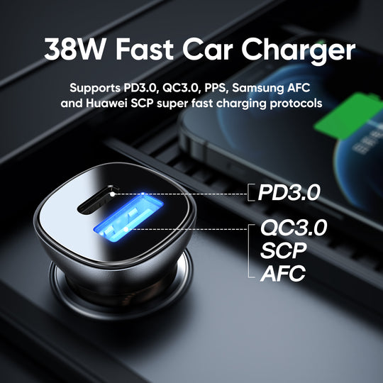 20W dual ports transparent car charger photo