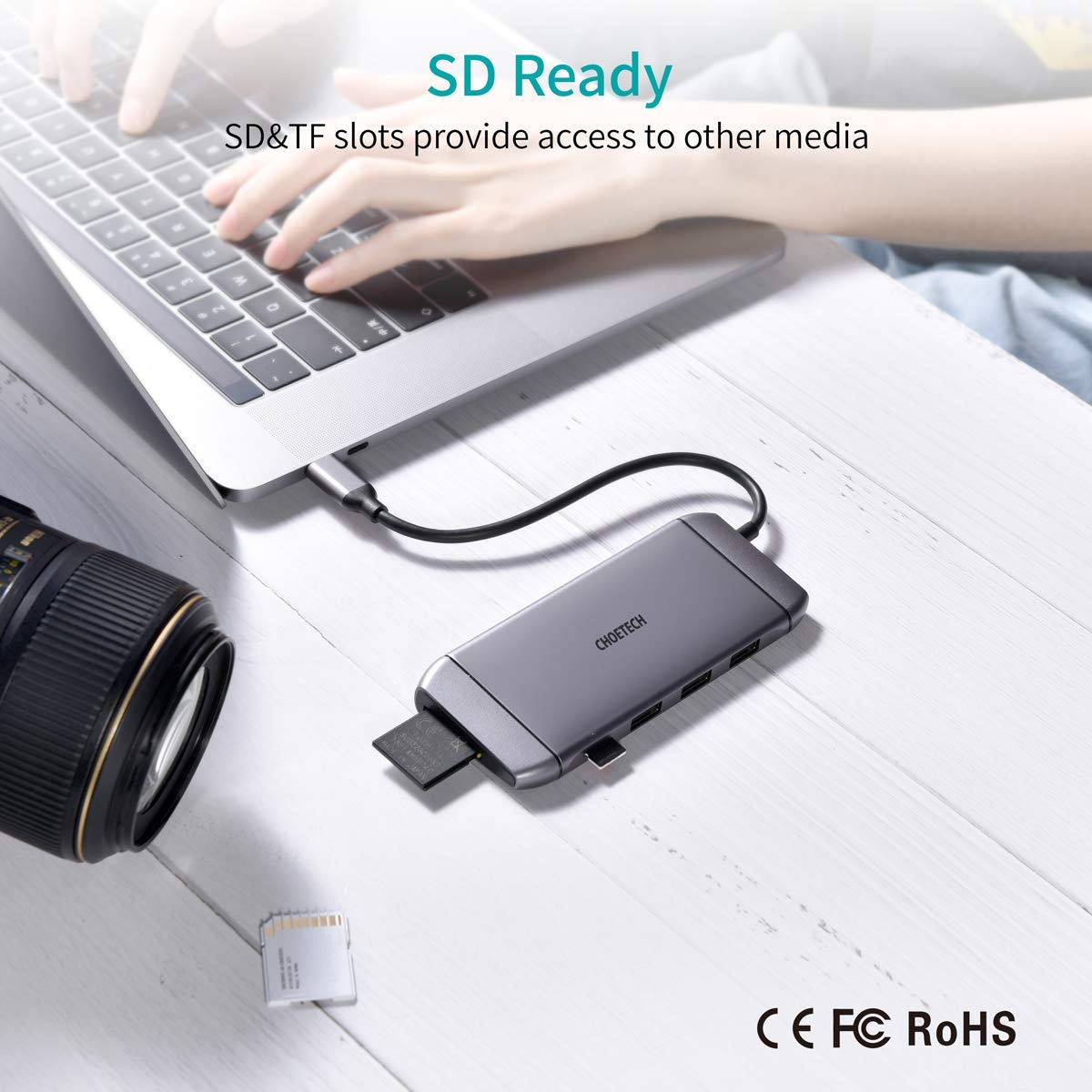 Choetech 9 in 1 USB C 3.0 Docking Station Type C photo