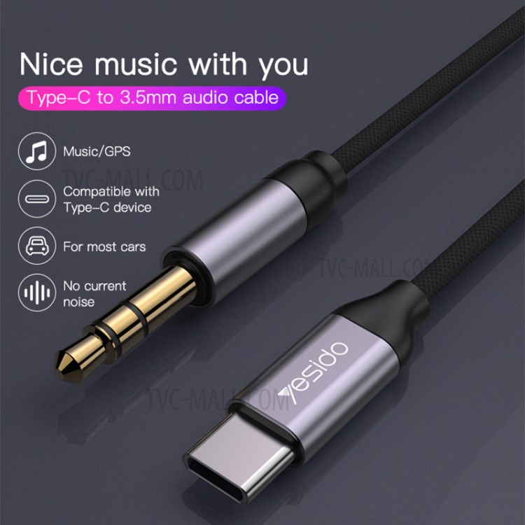 Audio Aux Cable Type C to 3.5mm Headphone Stereo Car Cord photo