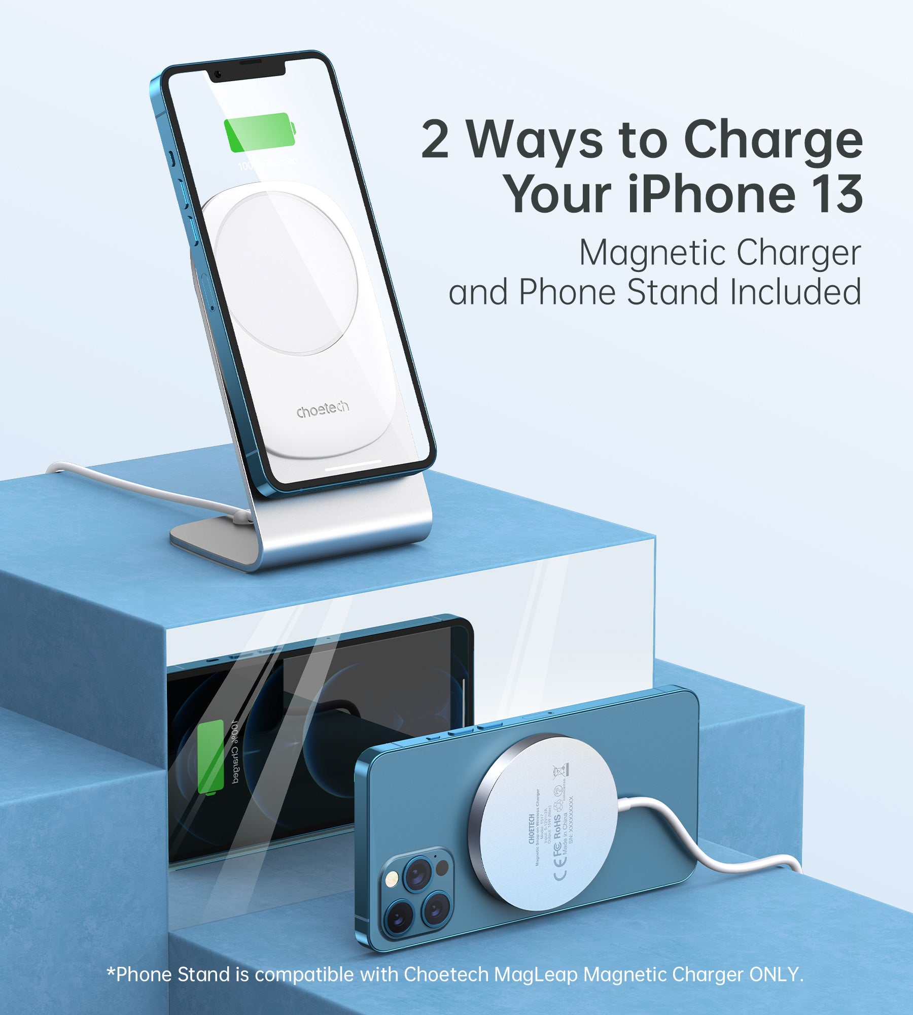 Magasafe Fast Wireless Charger Stand Holder With PD20w photo