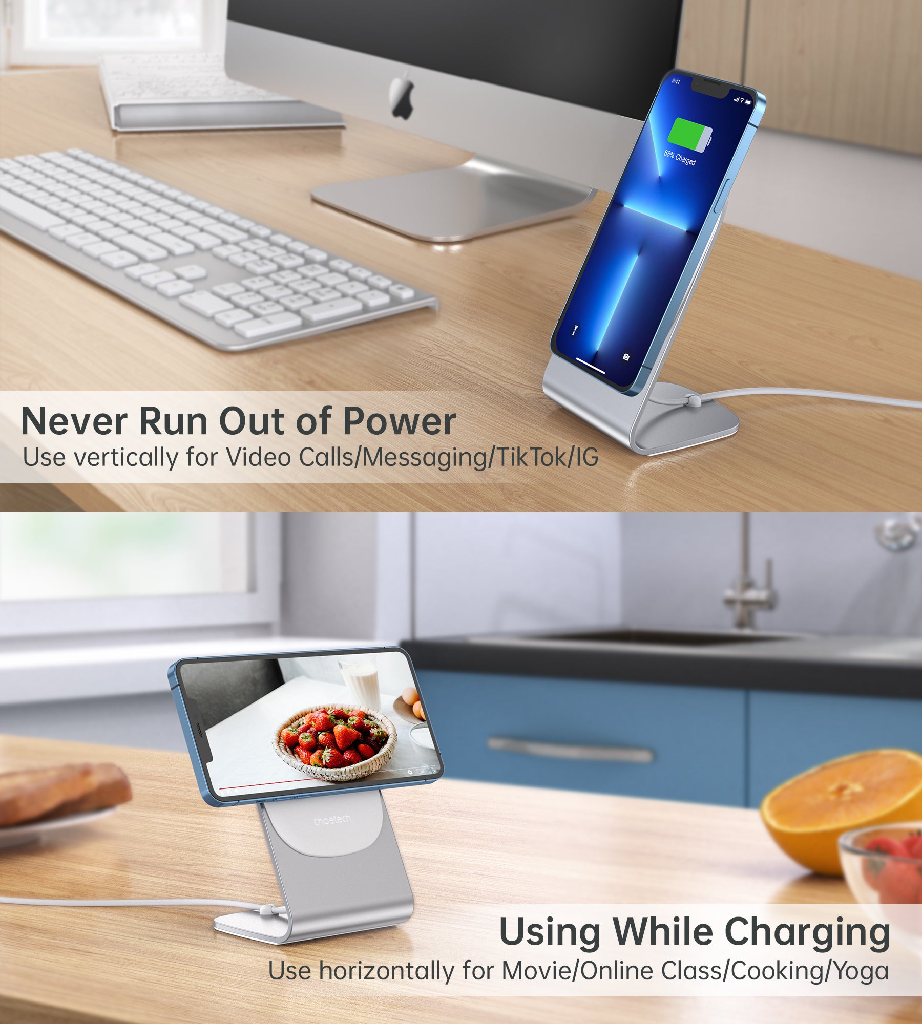 Magasafe Fast Wireless Charger Stand Holder With PD20w photo