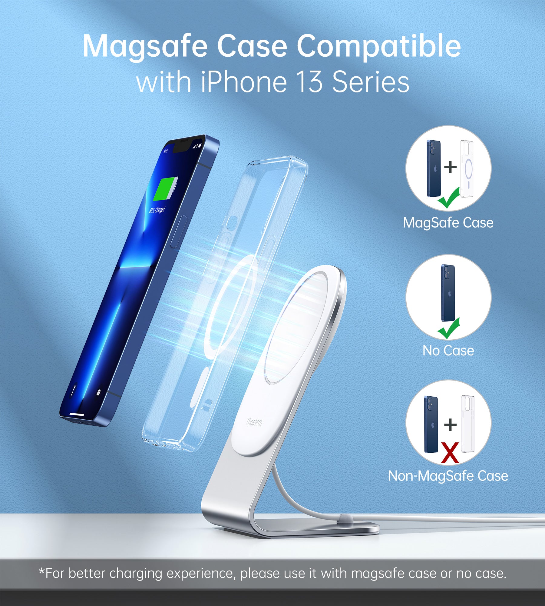 Magasafe Fast Wireless Charger Stand Holder With PD20w photo