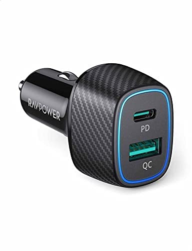 RAVPower  60W Dual Port QC24W+PD36W Car Charger photo 