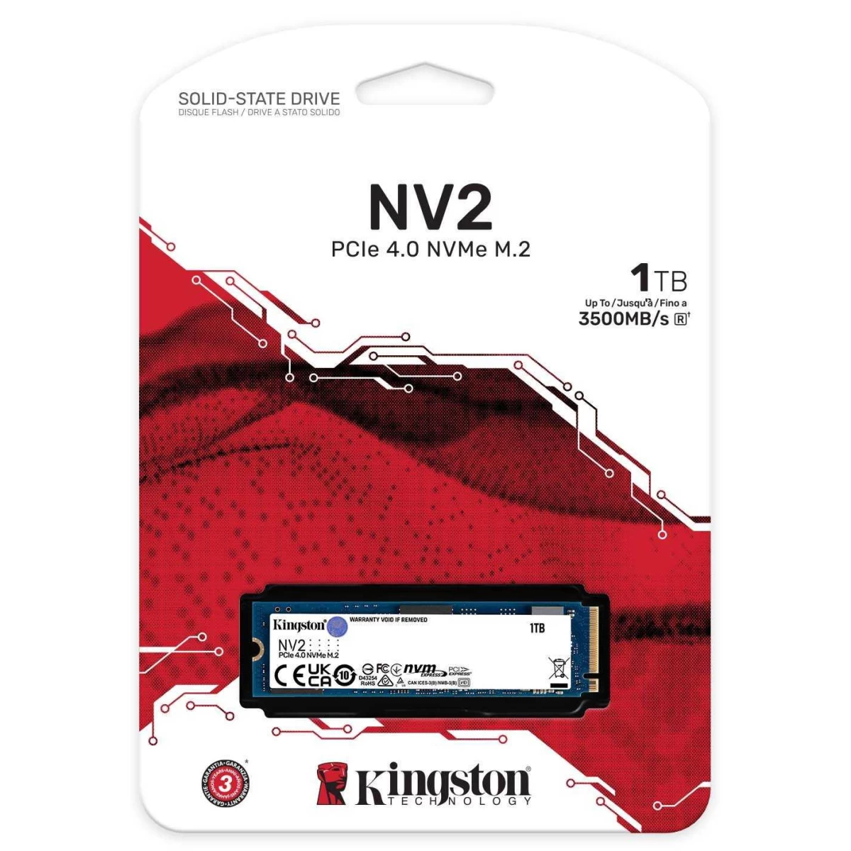 Kingston NV2 1TB M.2 2280 PCIe NVMe SSD photo 