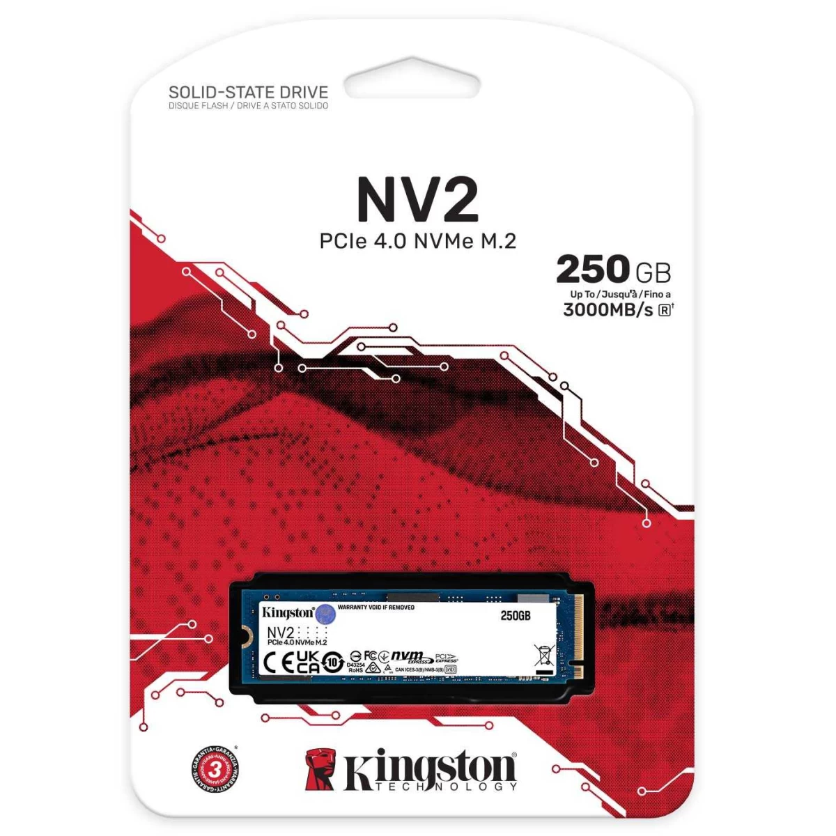 Kingston NV2 250GB M.2 2280 PCIe NVMe SSD photo 