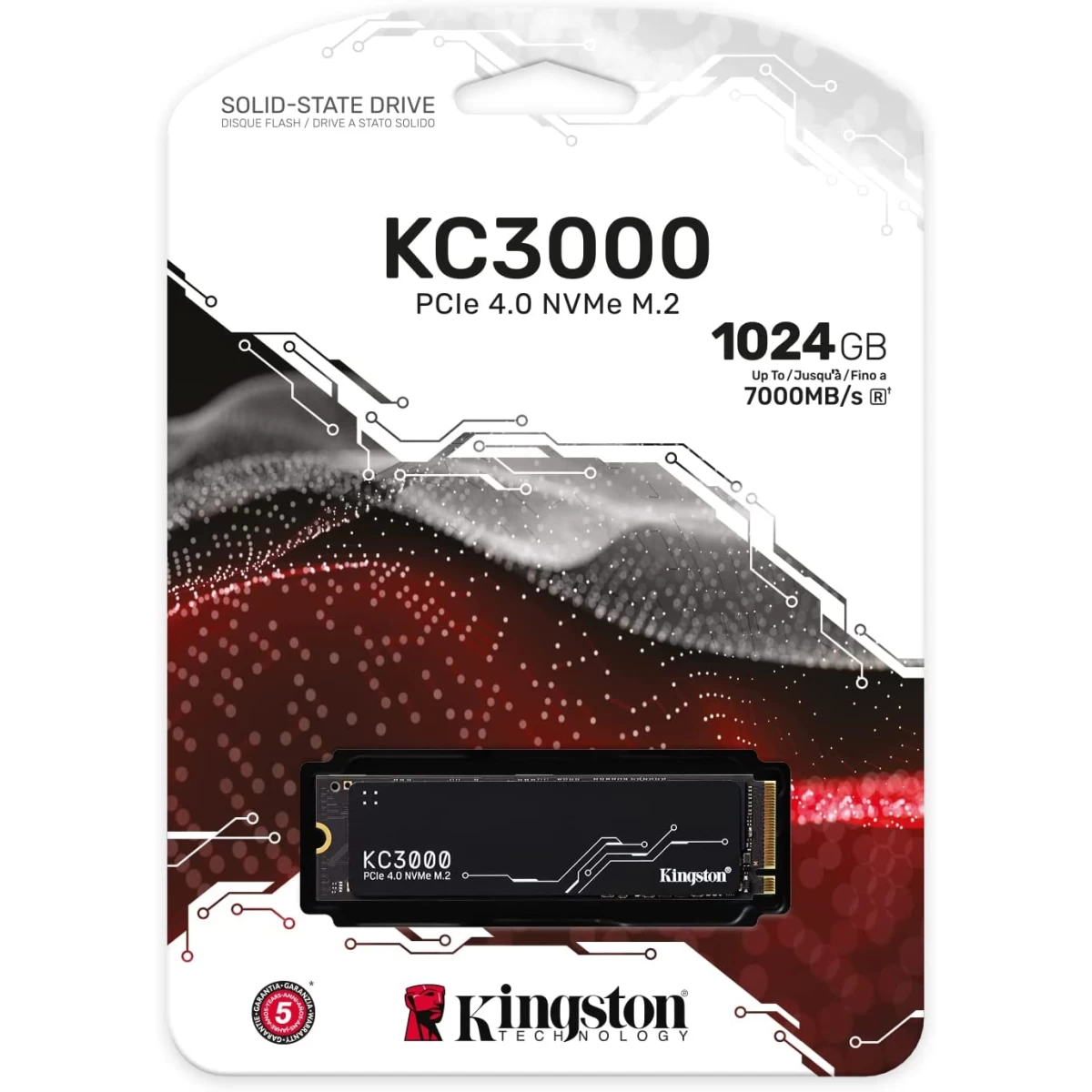 Kingston KC3000 1TB PCIe 4.0 NVMe M.2 SSD photo 