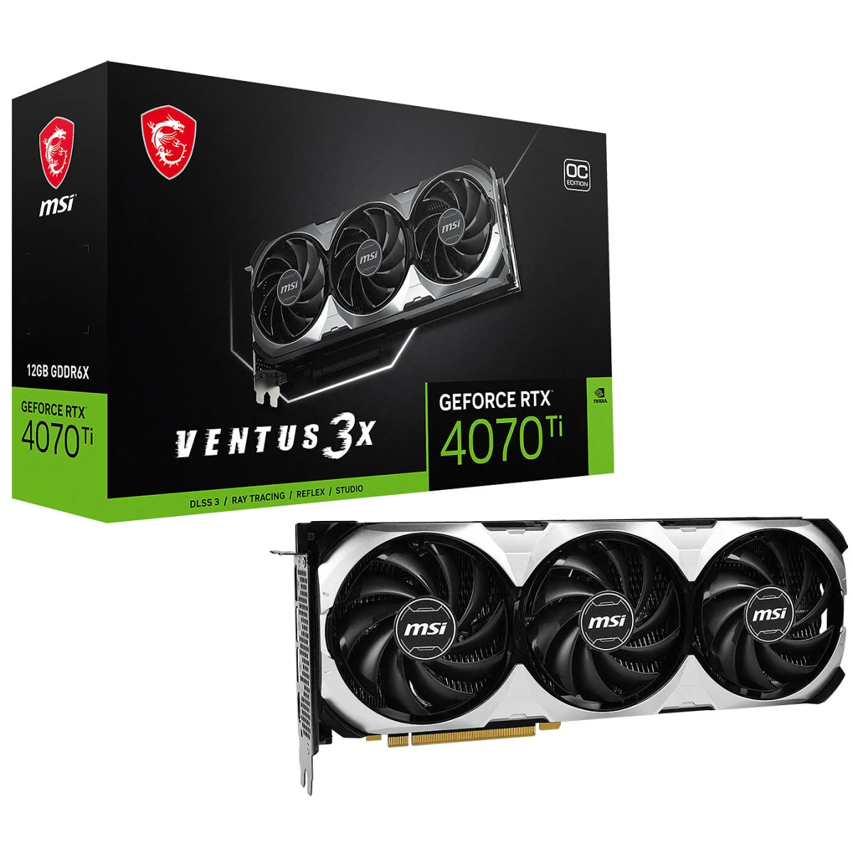 MSI VENTUS 3X GeForce RTX 4070 TI 12GB GDDR6X PCI Express photo 