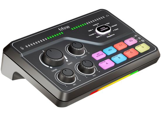 Fifine SC8 RGB PC Recording Studio Audio Sound Cards Mixers External XLR Live Streaming USB Gaming Audio Sound Card photo 