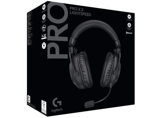 Logitech G PRO X 2 Lightspeed Wireless (Black) 7.1 Surround Gaming Headset, Tri Mode (Bluetooth/2.4GHz/3.5mm) Detachable Boom Mic, 50mm Graphene Drivers, DTS:X Headphone 2.0, Up To 50 Hours Battery, For PC, PS5, PS4 photo 