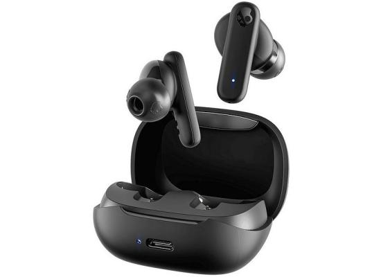 Skullcandy Smokin True Wireless Buds (Bluetooth 5.2) In-Ear Earbuds w/ Microphone, Rich, Clear Audio, 20 Hours Total Battery + Rapid Charge Case, Water & Dust Resistant, Call & Media Controls & EQ- True Black photo 