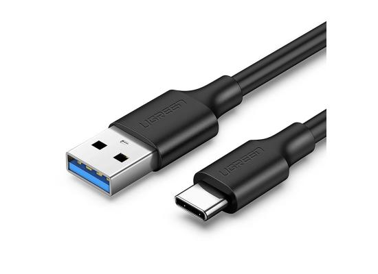 Ugreen US184 cable with USB-A 3.0 TO USB-C connectors, 3A current, 2 m length - black photo 