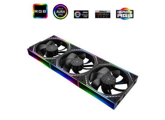 Thermalright TL-M12QR X3 (Black / LED) Balance Performance, Cooling Fan Kit 3in1 / S-FDB Bearing. photo 