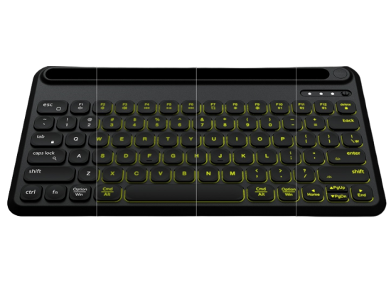 ABKONCORE TOS250 Multi-Device OS RGB BackLighting Wireless BlueTooth 5.1 Connectivity W/Type-C Charging Port-Slim 78Keys Compact KeyBoard photo 