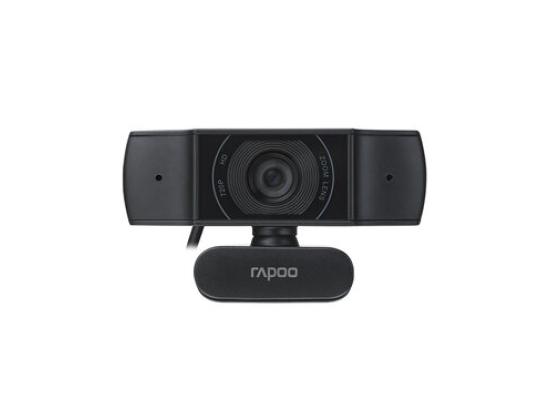 Rapoo C200 720p HD USB Black, 360° Horizontal, 100° Super Wide-Angle Webcam with Microphone for Live Broadcast Video Calling Conference Photo
