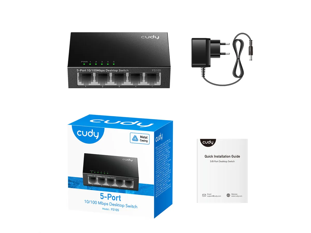 Cudy 5-Port 10/100 Mbps Desktop Switch FS105