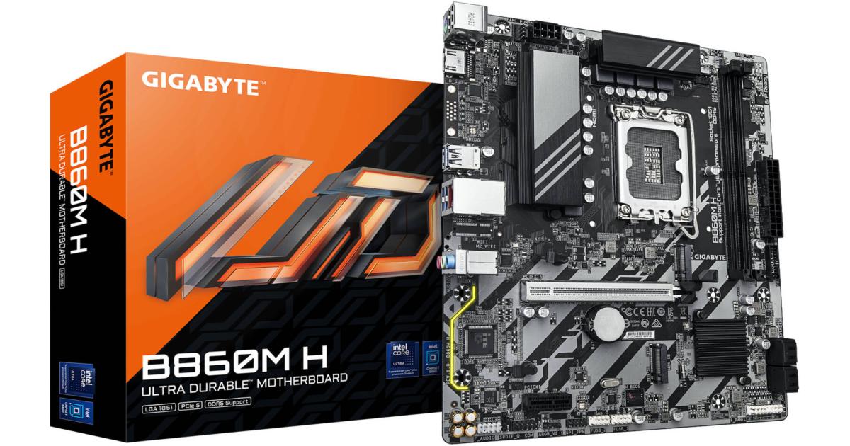 GIGABYTE B860M H Intel Core Ultra (Series 2), LGA 1851/DDR5/PCIe 5.0/2xM.2 - mATX Gaming MotherBoard photo 