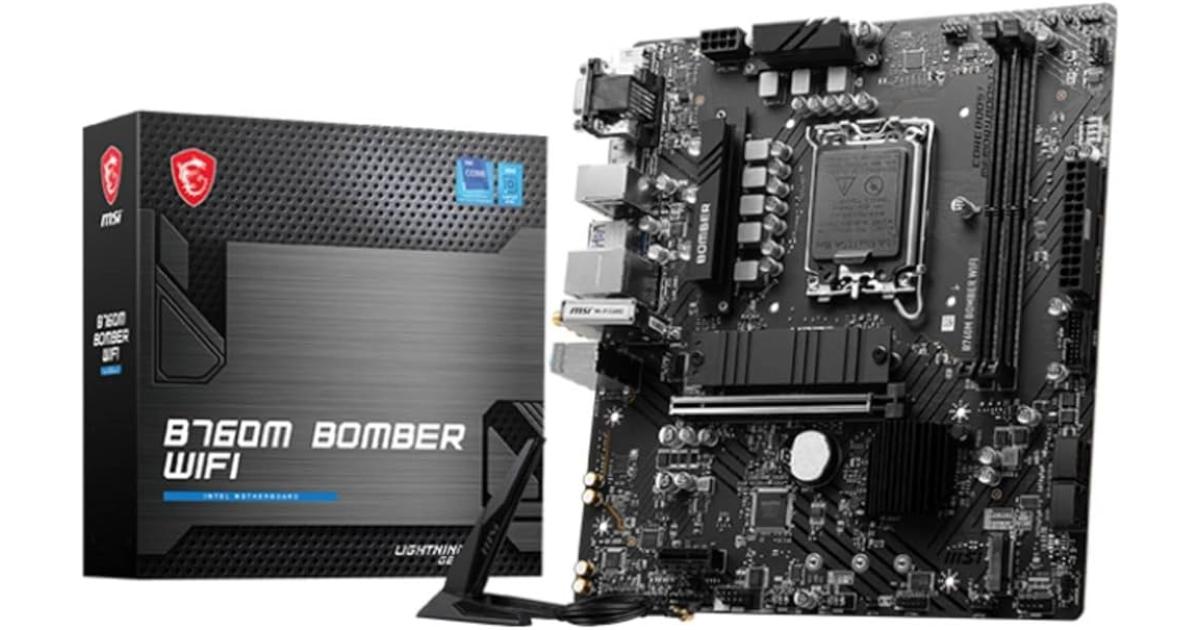 MSI B760M BOMBER Wi-Fi 6E, Intel 13th 12th Series, LGA 1700/DDR5/PCIe 4.0/2xM.2 - mATX Gaming MotherBoard photo 