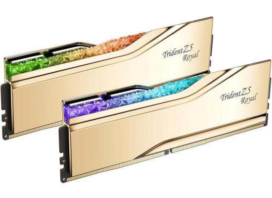 G.SKILL Trident Z5 Royal RGB Series 32GB (2x16GB) DDR5 RAM 6000MT/s CL28 Memory Kit - Gold photo 