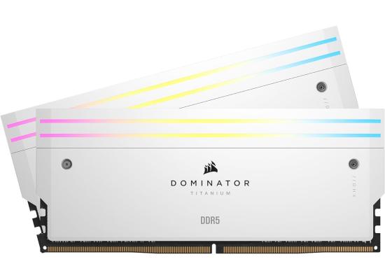 CORSAIR DOMINATOR TITANIUM RGB 48GB (2x24GB) DDR5 RAM 7200MT/s CL36 Memory Kit - White photo 