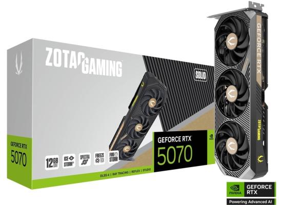 ZOTAC GAMING GeForce RTX 5070 SOLID 12GB GDDR7 Photo