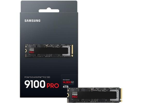 Samsung 9100 PRO 4TB PCIe 5.0 NVMe M.2 SSD - 14800/13400 MB/s