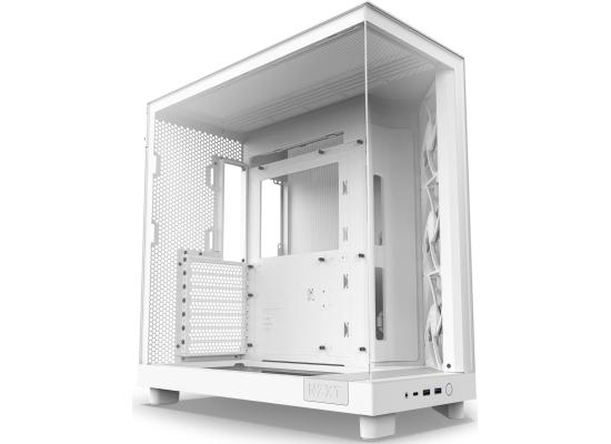 NZXT H6 Flow Perforated Compact Dual-Chamber Mid-Tower White photo 