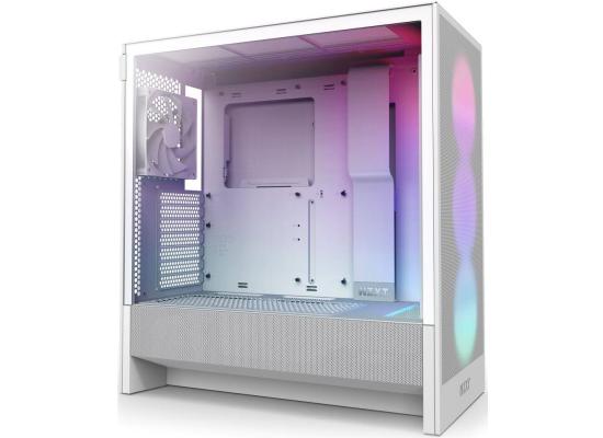NZXT H5 Flow RGB 2024 Mid Tower ATX Tempered Glass White F360 RGB Core Fan photo 