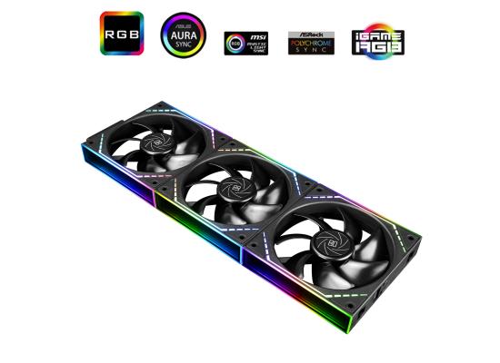 Thermalright TL-M12Q X3 Black LED 120mm Cooling Fan Kit 3-Pack photo 