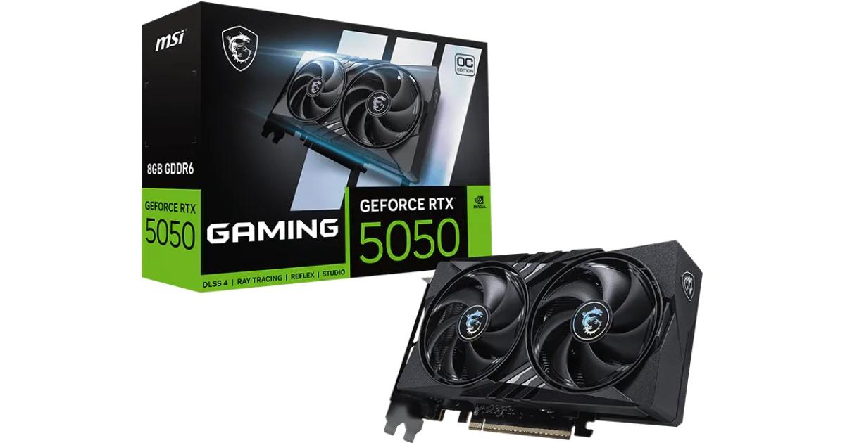 MSI GeForce RTX 5050 GAMING OC 8GB GDDR6