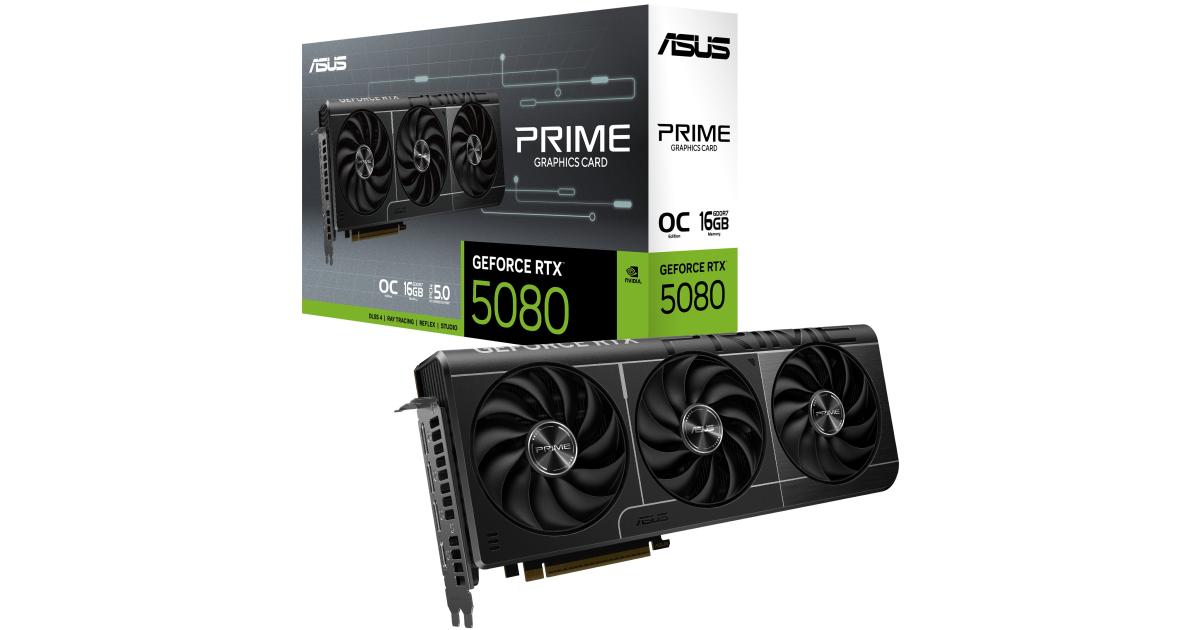 ASUS PRIME GeForce RTX 5080 16GB GDDR7 OC Edition